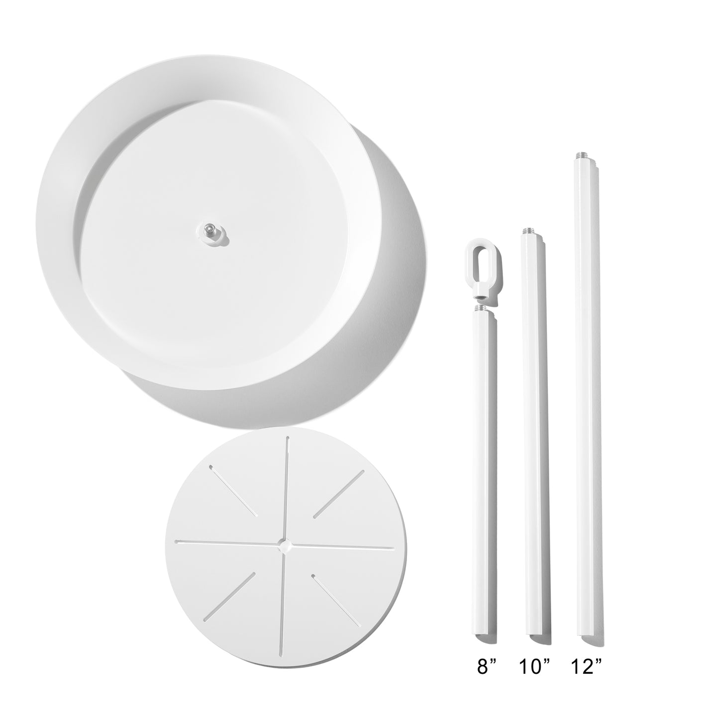 7'' Steel Plant Hanger white powder coat